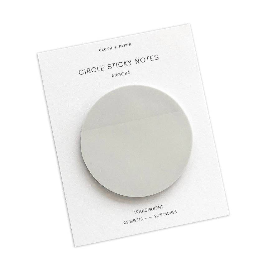 Transparent Circle Sticky Notes - Angora