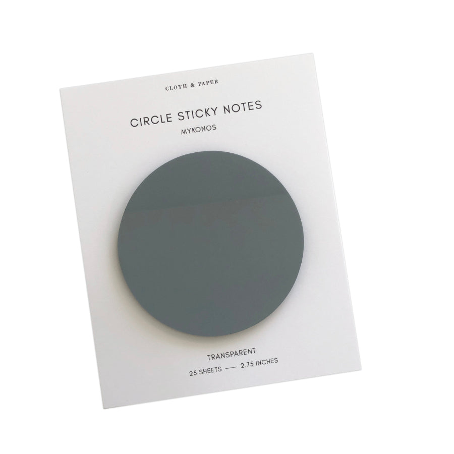 Transparent Circle Sticky Notes - Mykonos