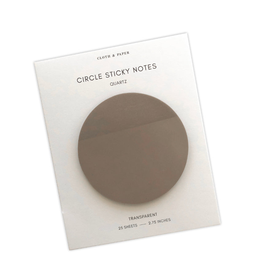 Transparent Circle Sticky Notes - Quartz