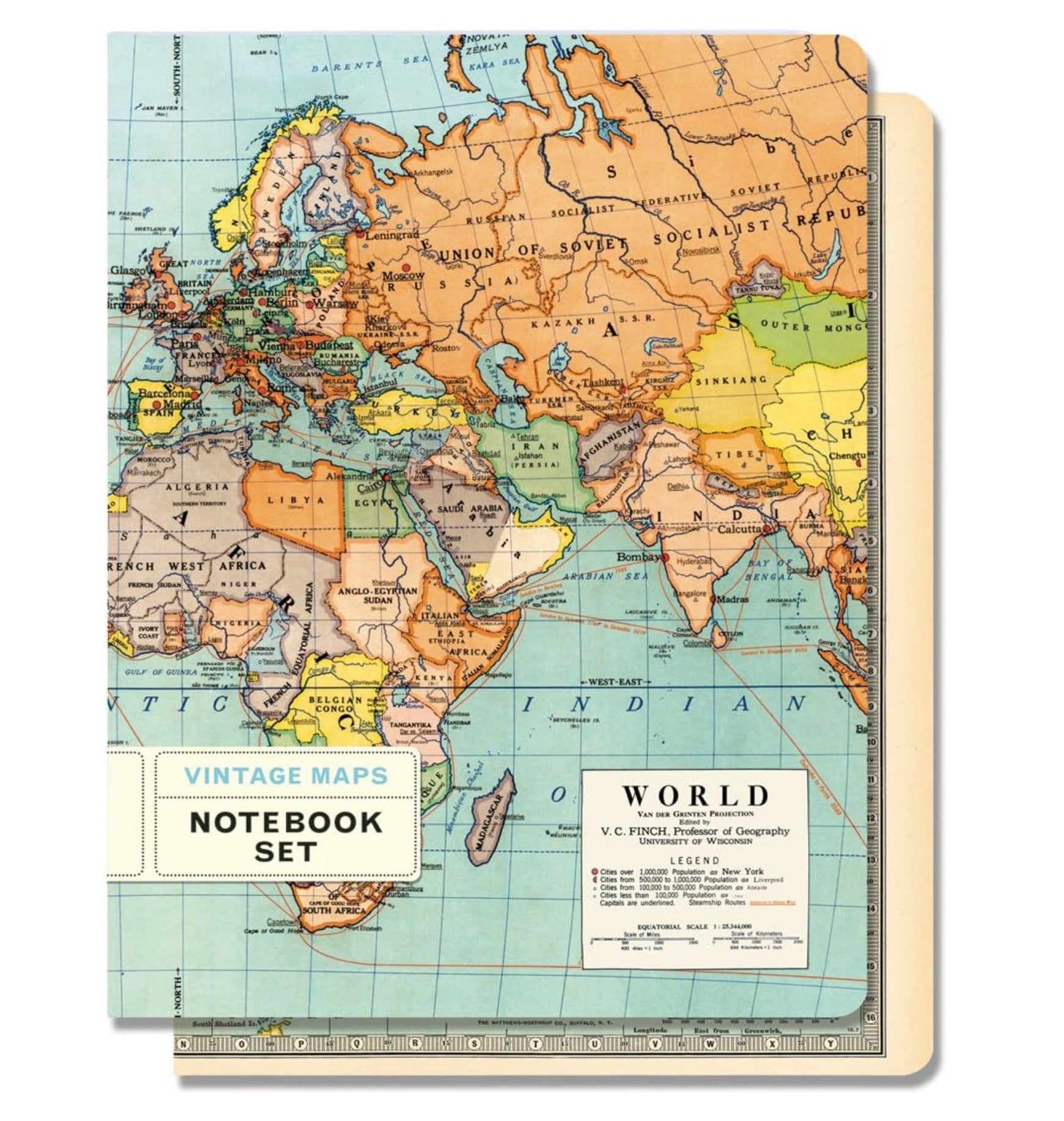 Vintage Maps Notebook Set – Of Aspen Curated Gifts