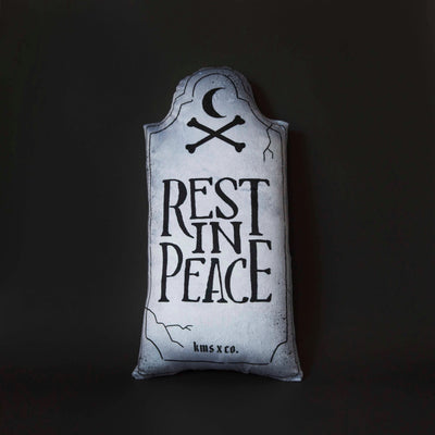 Rest In Peace Gravestone Pillow