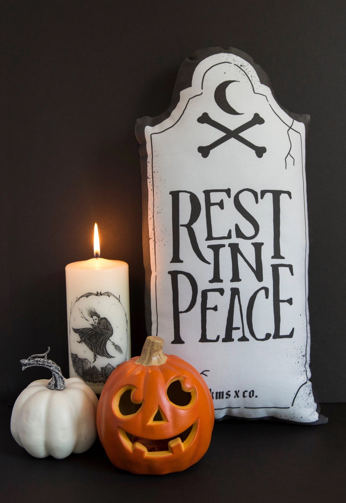 Rest In Peace Gravestone Pillow Of Aspen Curated Gifts