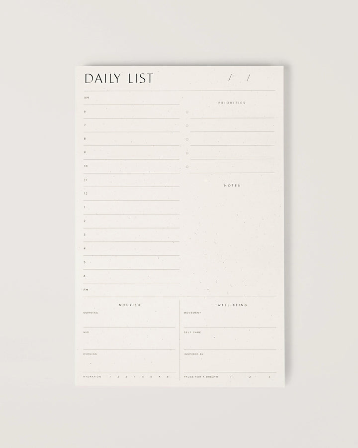 Daily List Pad - Wilde House Paper