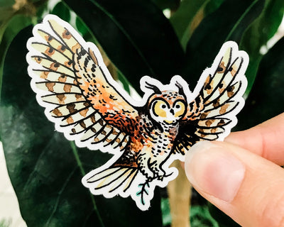 Literary Owl Sticker