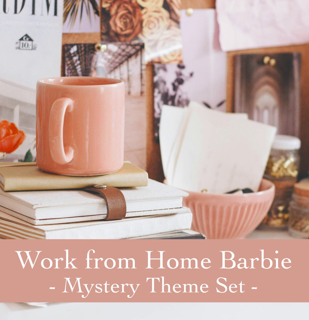Work From Home Barbie Mystery Theme Set