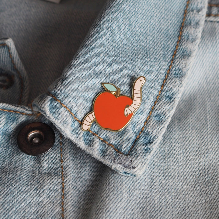 Wormy Apple Pin