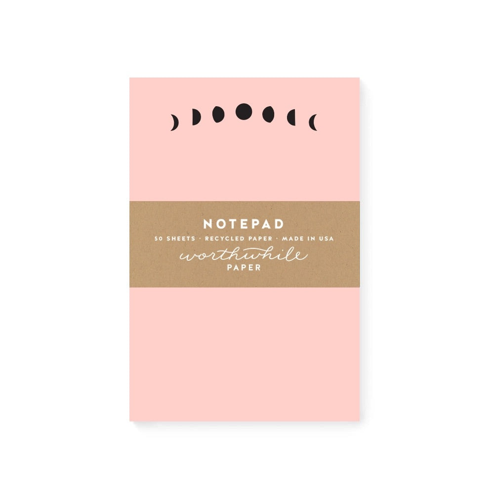 Pink Moon Phases Notepad