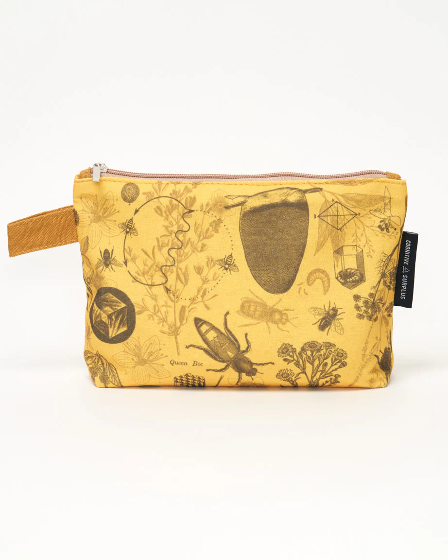 Honey Bees Pencil Pouch - Goldenrod