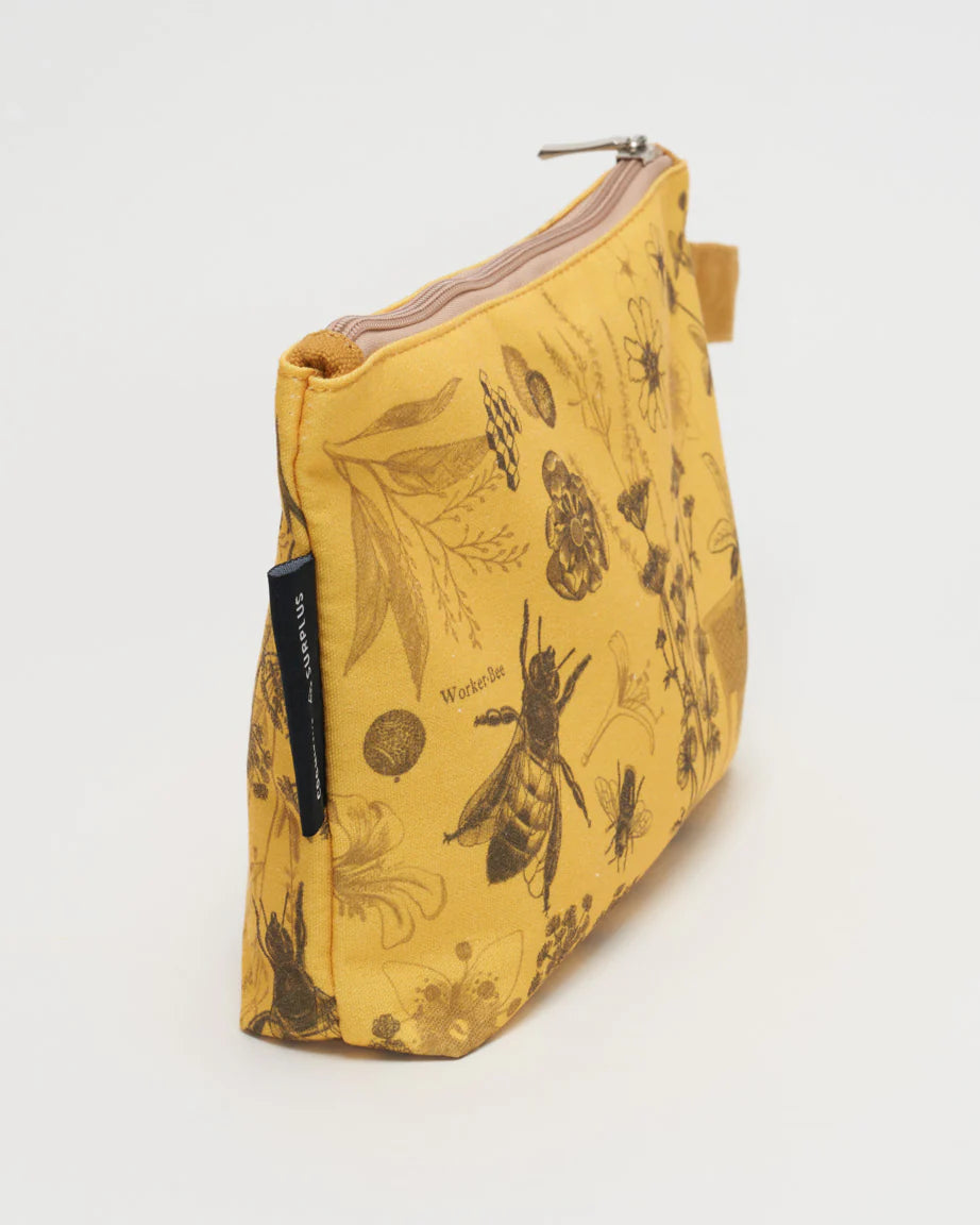 Honey Bees Pencil Pouch - Goldenrod