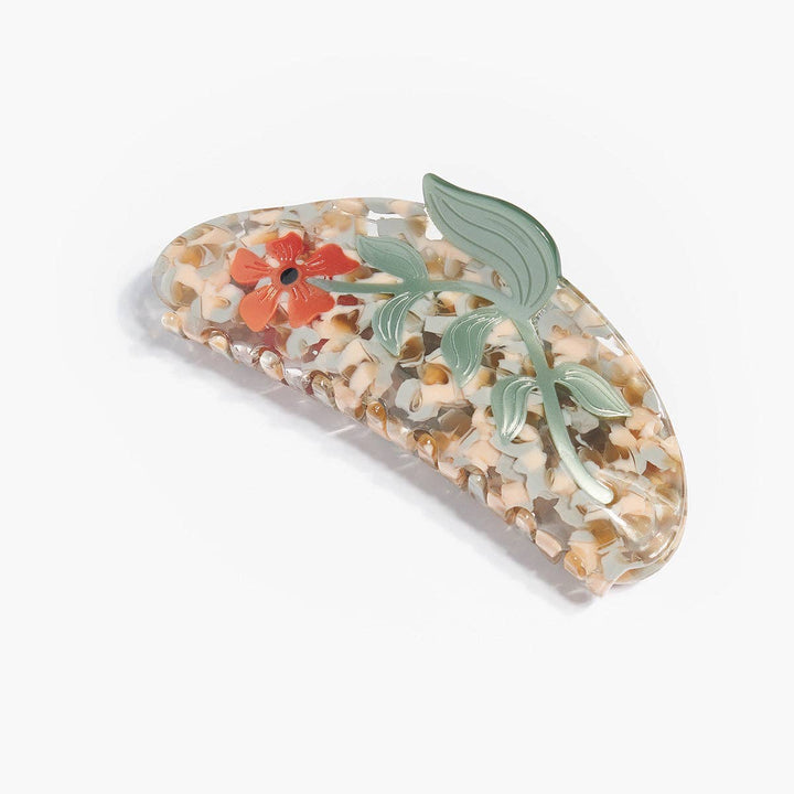 Hesperides Orange Floral Large Hair Claw Clip