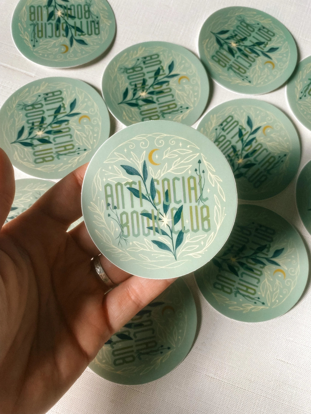 Anti-Social Book Club Sticker - Aqua