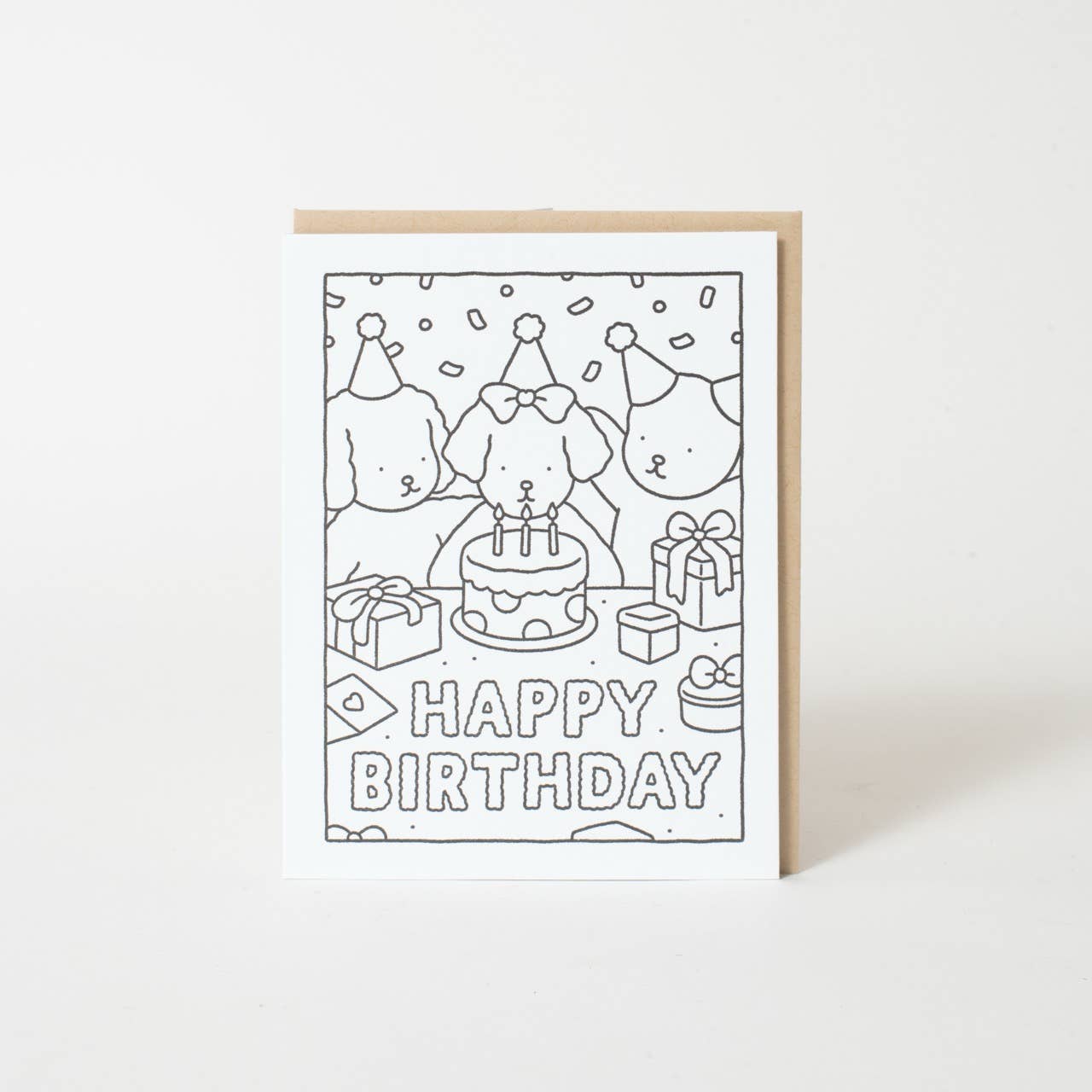 Bobbie Goods Cake Party Color-Me-In Card