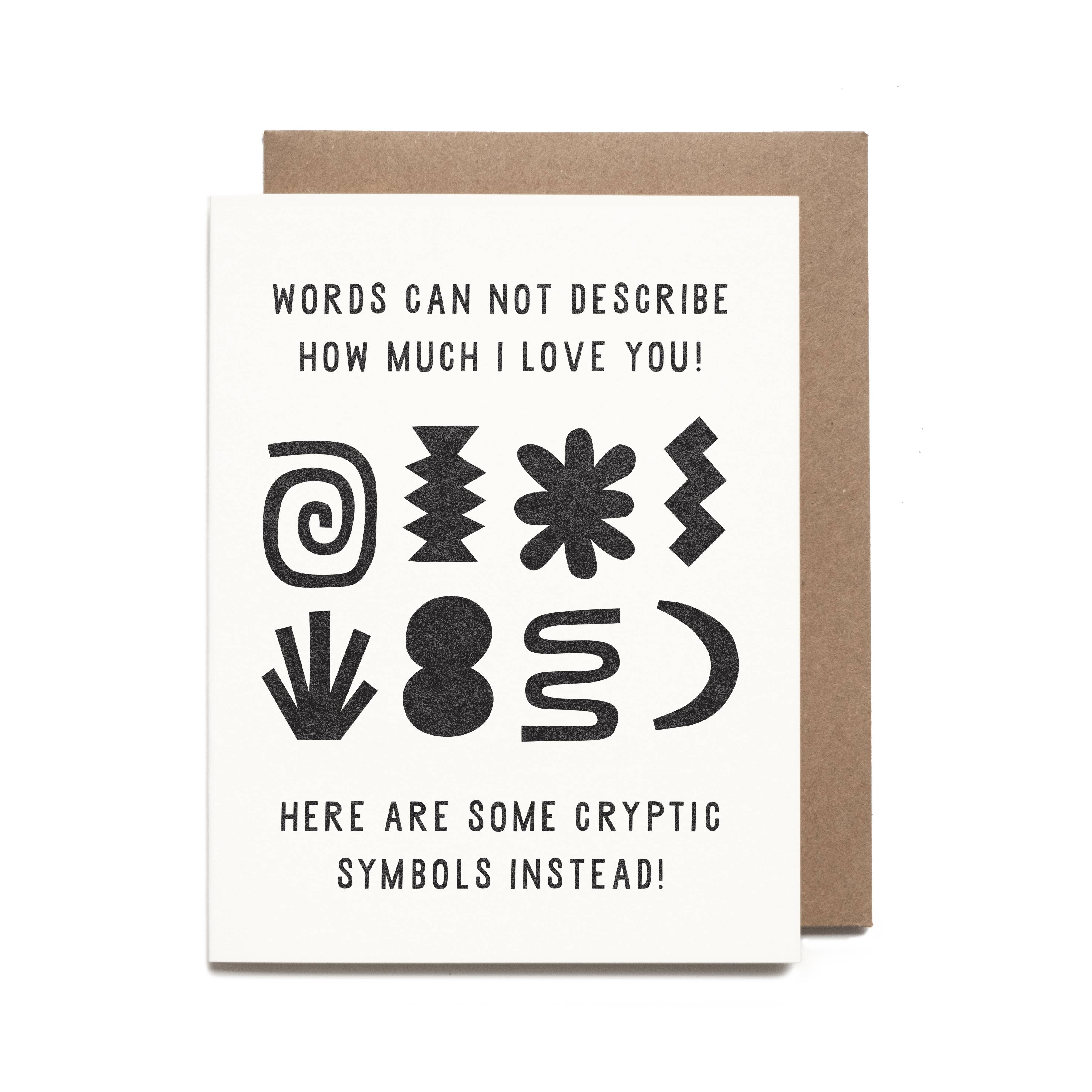 Cryptic Symbols Love Card