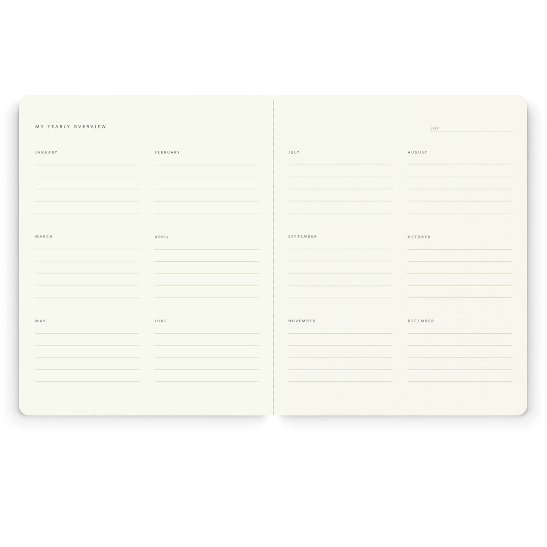 Pink Floral Stitched Monthly Planner