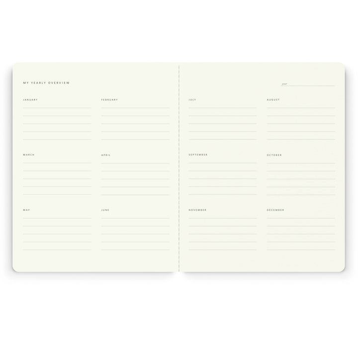 Orange Vine Stitched Monthly Planner