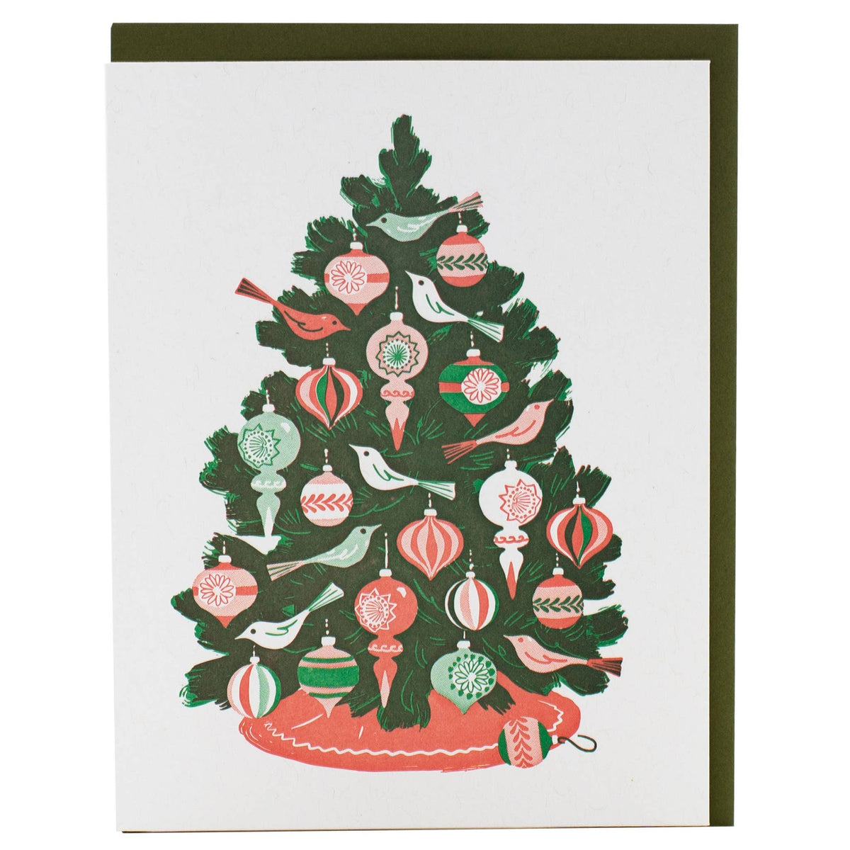 Ornament Adorned Christmas Tree Card