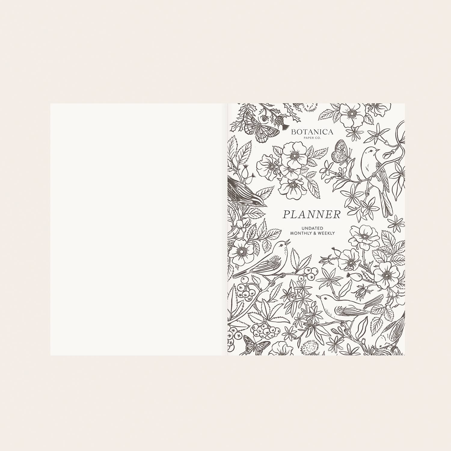 Song Birds Linen Undated Planner
