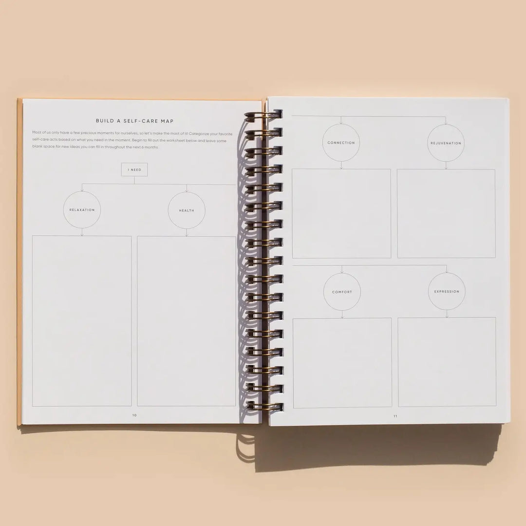 The Self-Care Planner begins with The Self-Care Plan: six steps designed to help you reflect on your current self-care practices, recognize areas where you can improve, and generate ideas for new self-care activities you enjoy. The planning features include monthly and weekly goal setting; daily, weekly, & monthly planning pages; monthly reflection & road map; year at a glance page; 27 additional notes pages; and quotes by inspiring women!