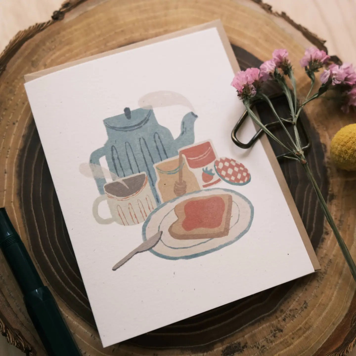 Strawberry Jam and Tea Card