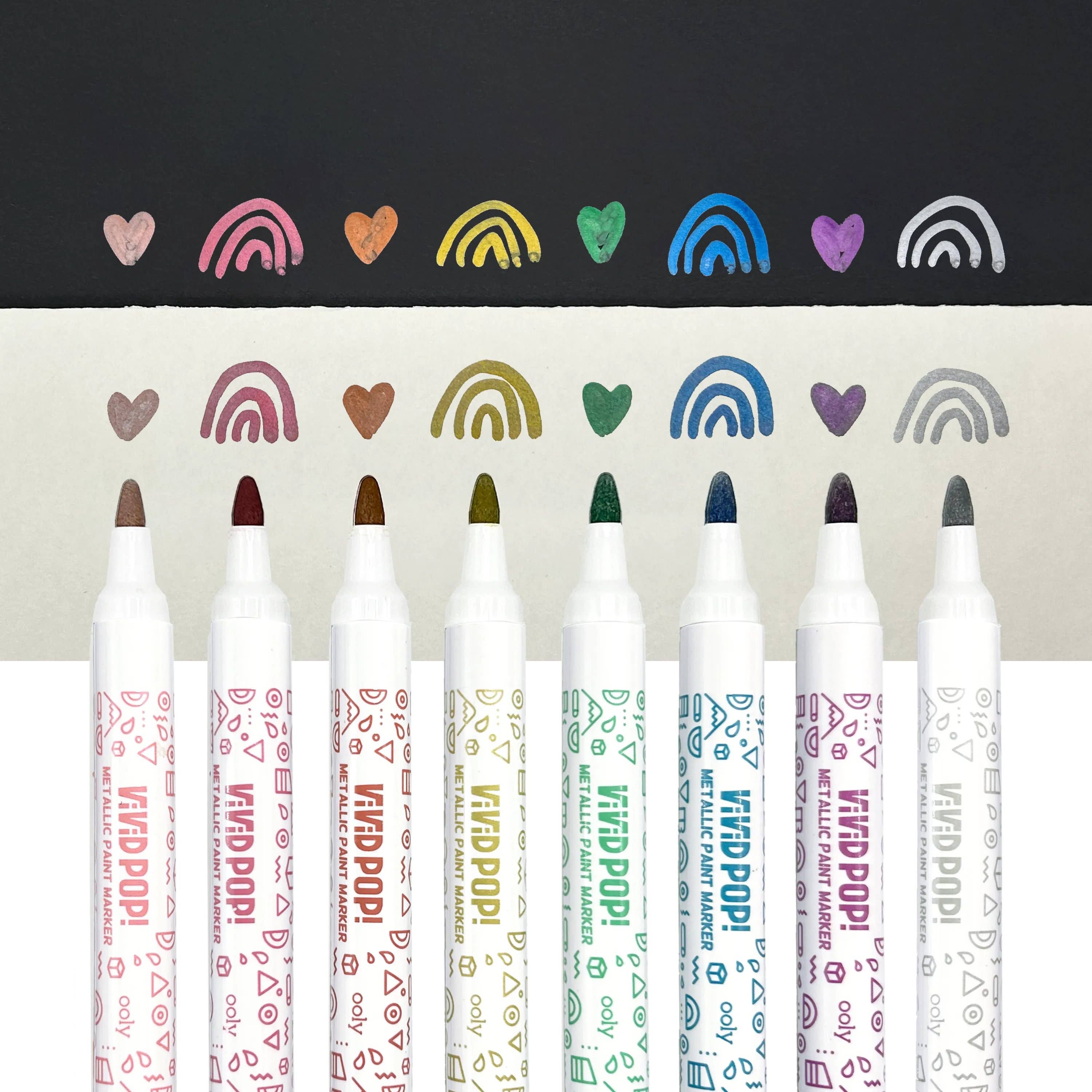 Vivid Pop Paint Markers - Metallic Set of 8