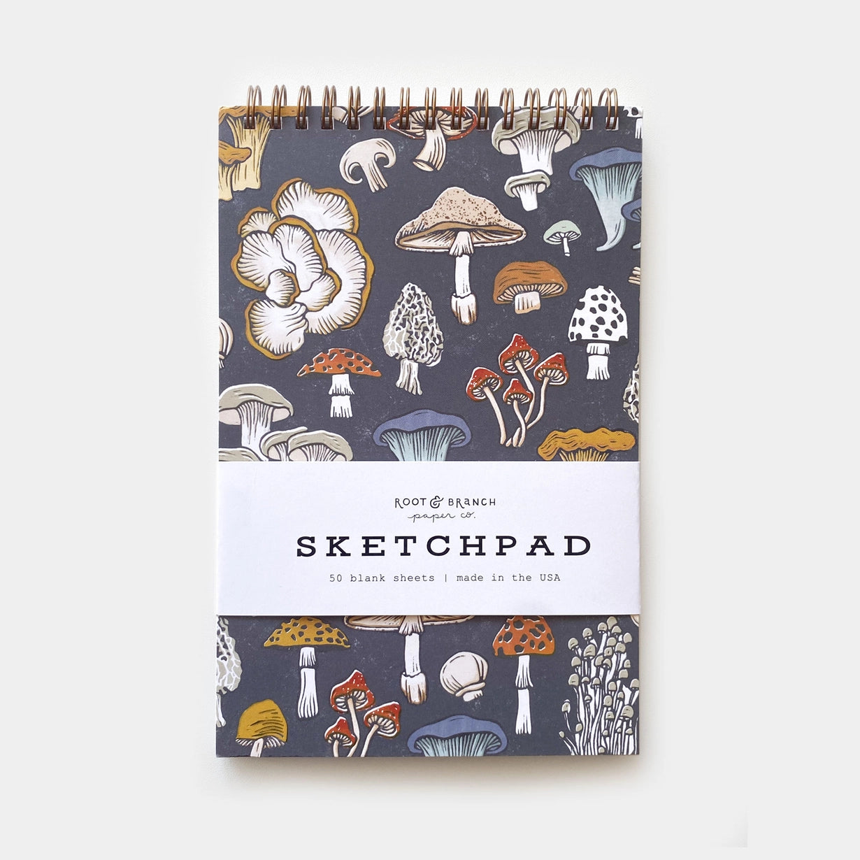Mushroom and Fungi Spiral Bound Sketchpad