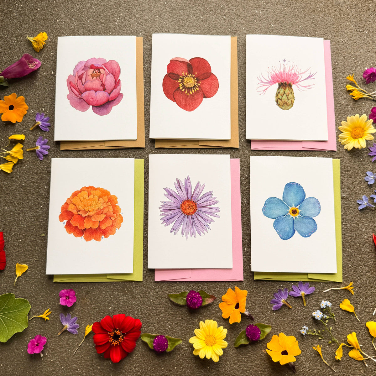 Blooming Flowers Small Card Set