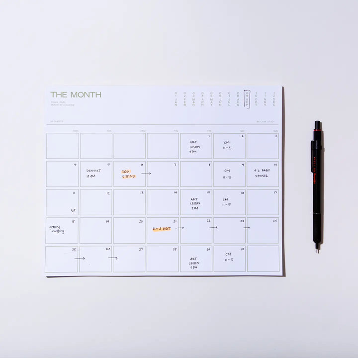 Utilitarian Monthly Desk Planner