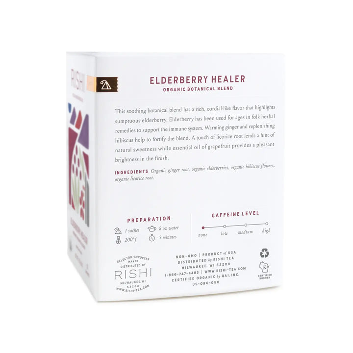 Elderberry Healer Organic Tea Box - 15 Pack