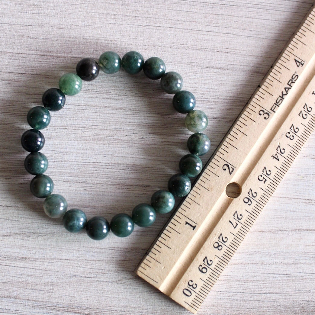 Moss Agate - Crystal Bracelet