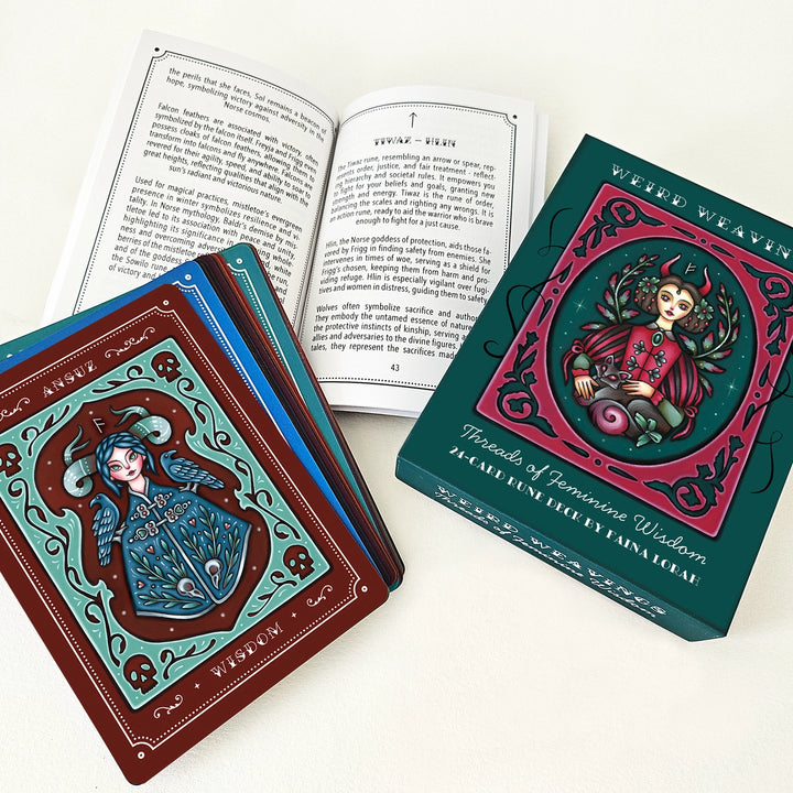 Weird Weavings: Threads Of Feminine Wisdom Rune Oracle Deck