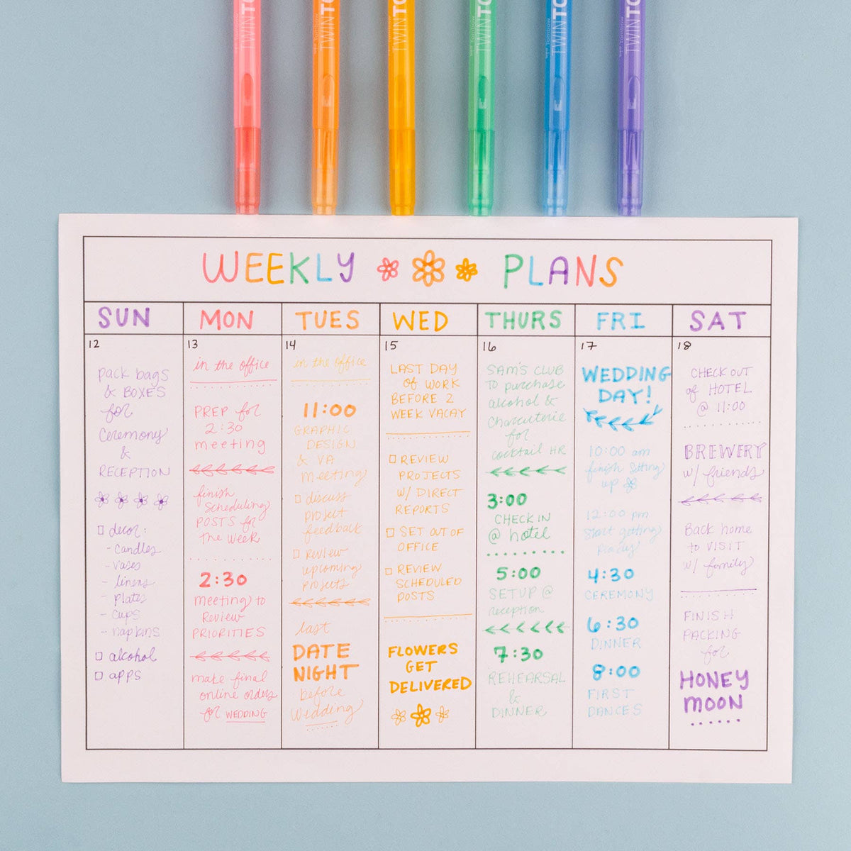 Tombow TwinTone Marker Set - Pastel 6 Pack