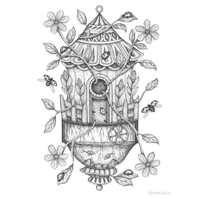 Ladybug House Card