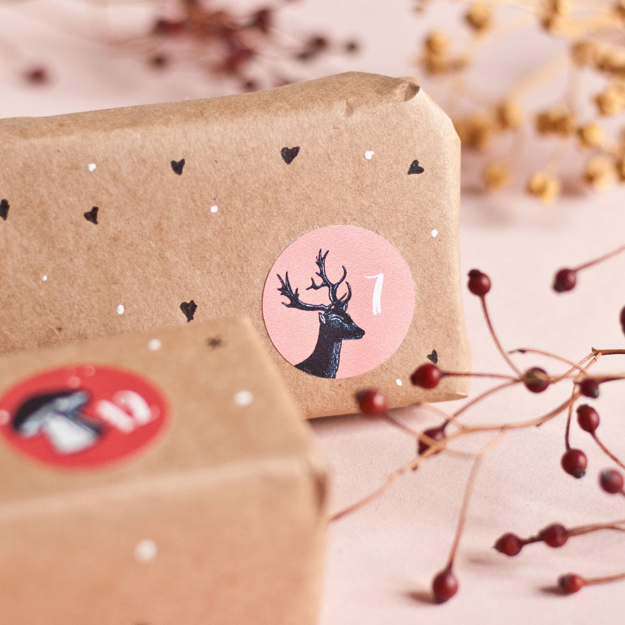 DIY Advent Calendar Woodland Forest Stickers