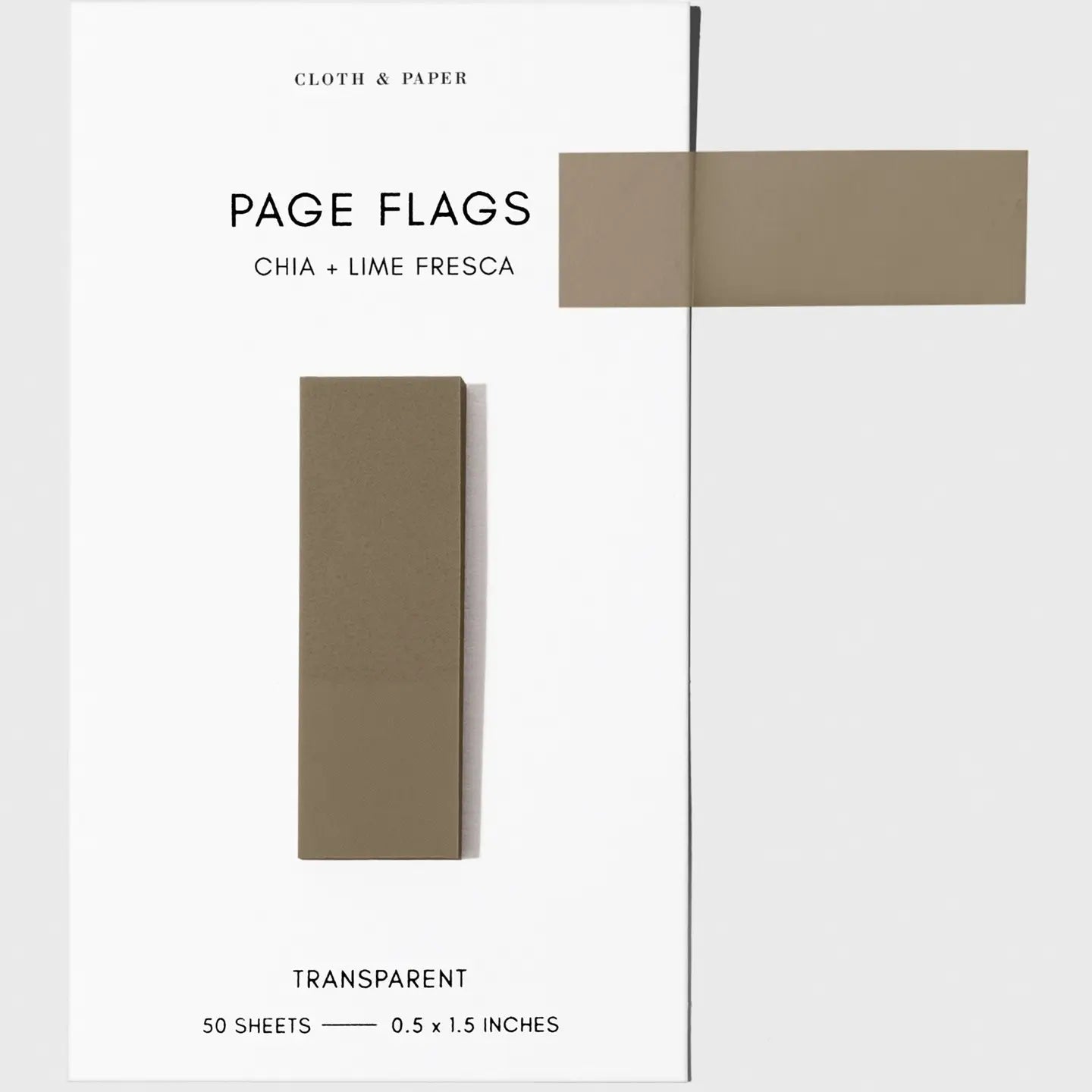 Slim Transparent Page Flags - 30 Colors