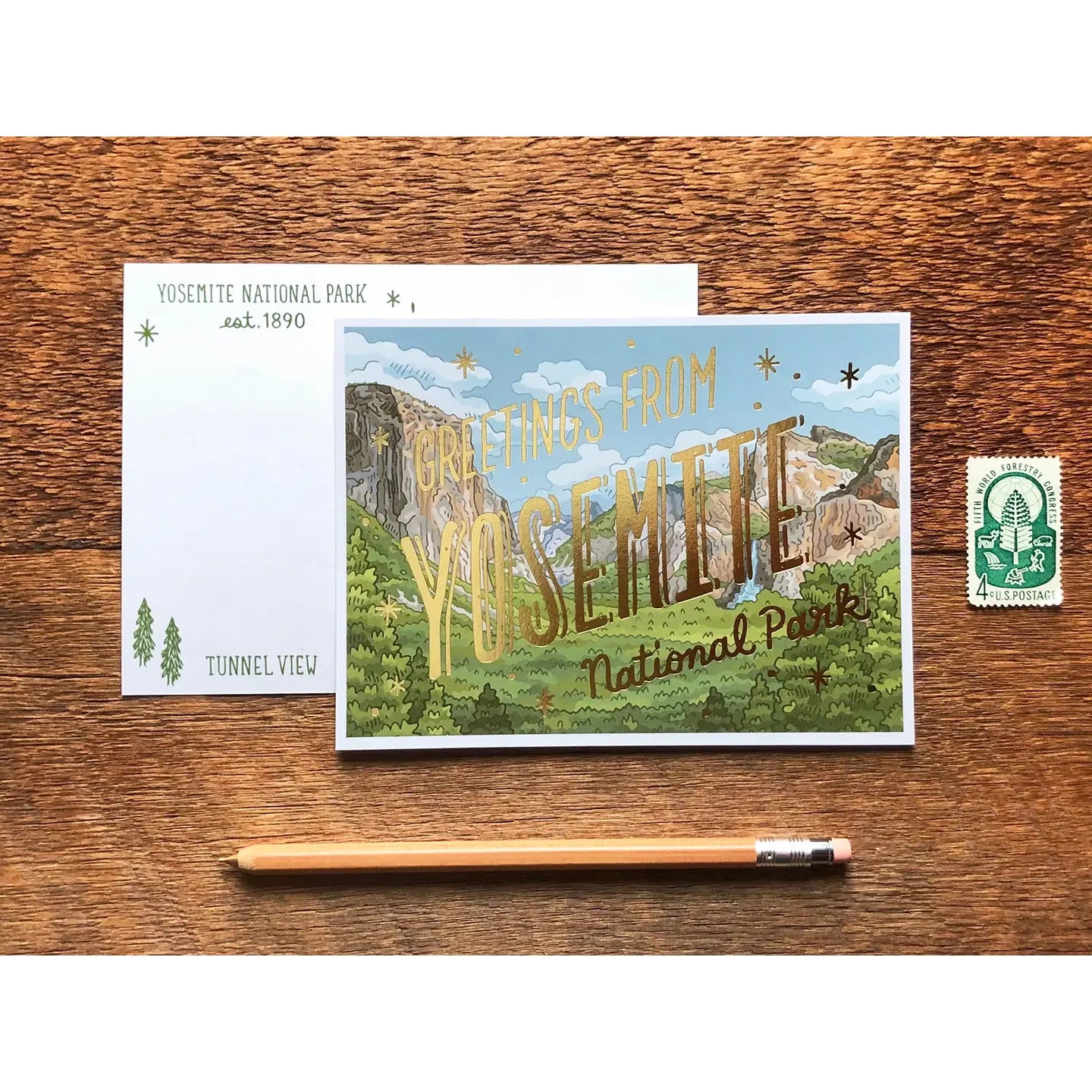 National Parks Foiled Postcards - 15 Parks