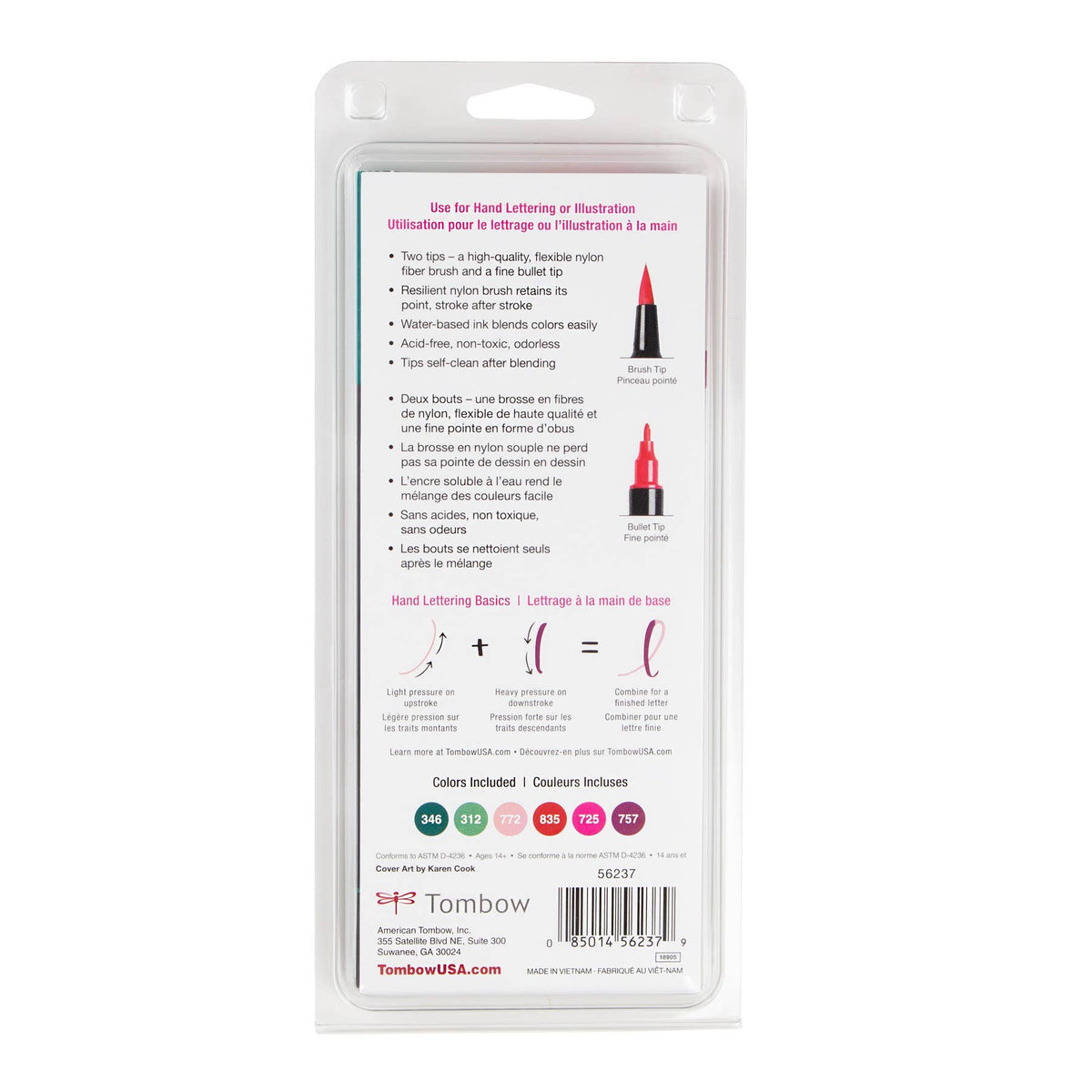 Tombow Dual Brush Pens - Very Berry 6 Pack
