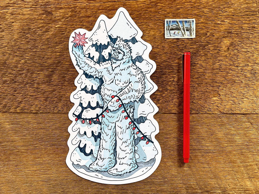 Yeti Letterpress Postcard