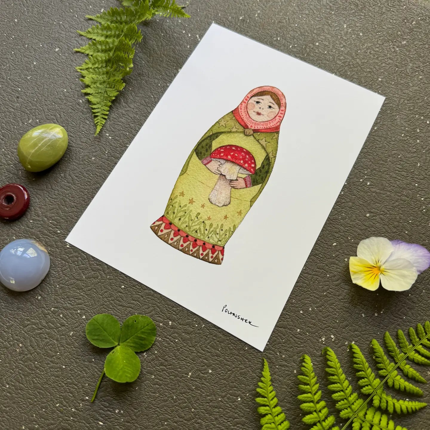 Forest Mushroom Matron Print - 5" x 7"