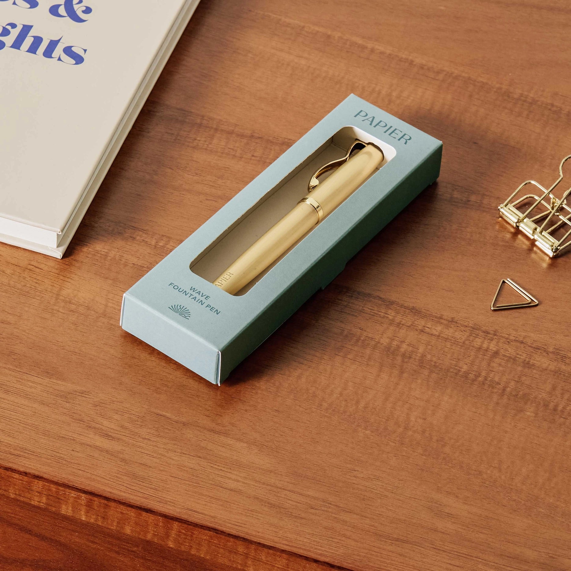 Wave Fountain Pen - Gold