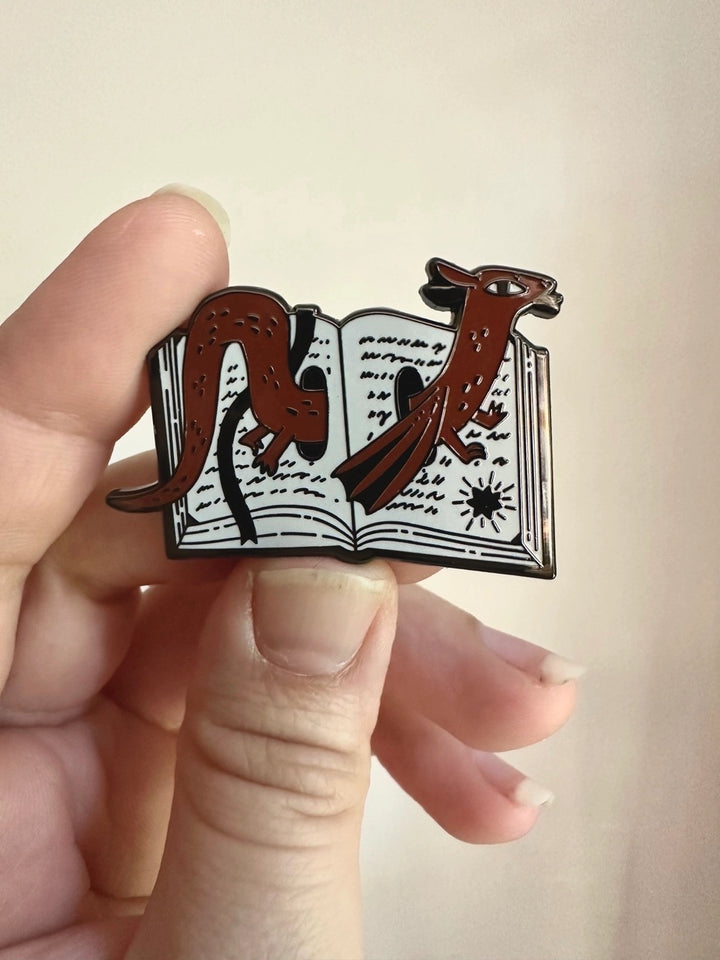 Book Worm Pin