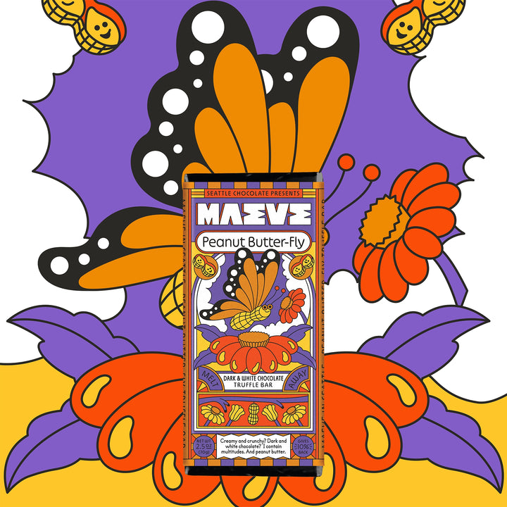 Peanut Butter-Fly Chocolate Bar