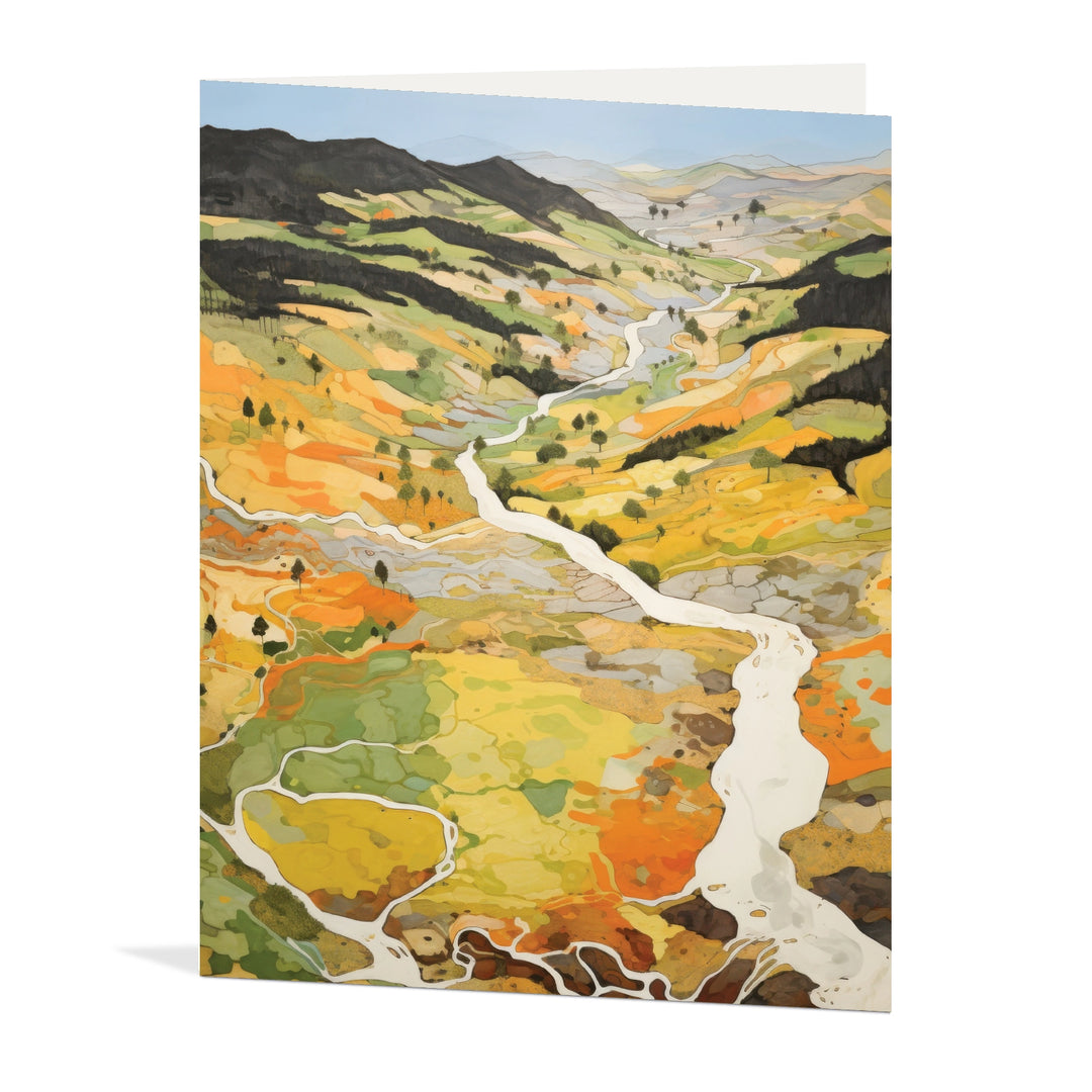 Aerial Valley Greeting Card