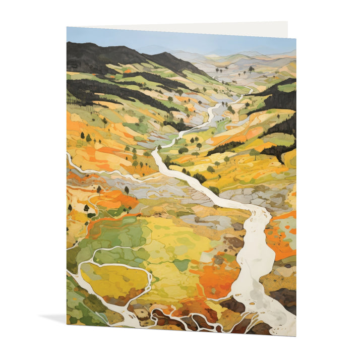 Aerial Valley Greeting Card