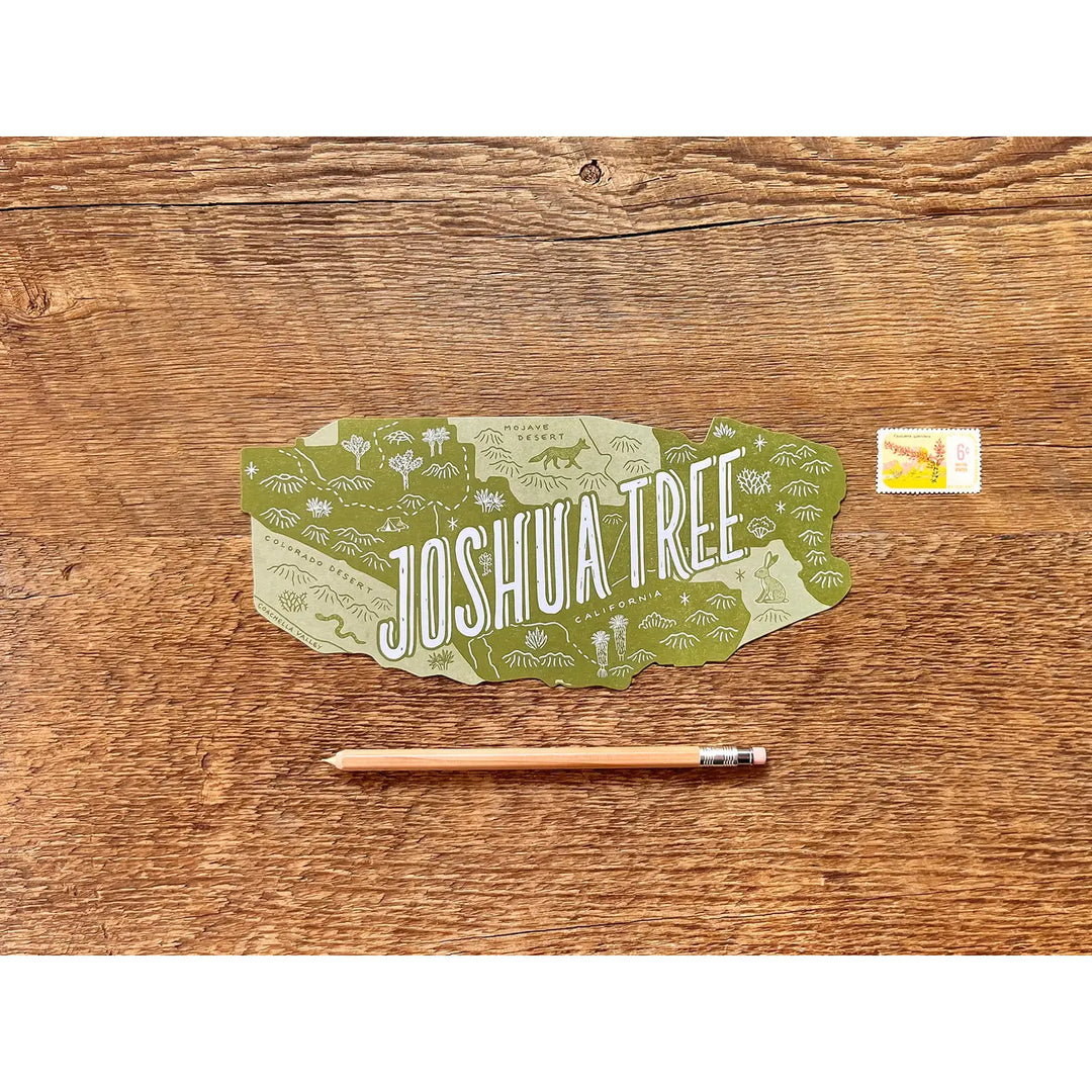 National Parks Die Cut Map Postcards - 11 Parks