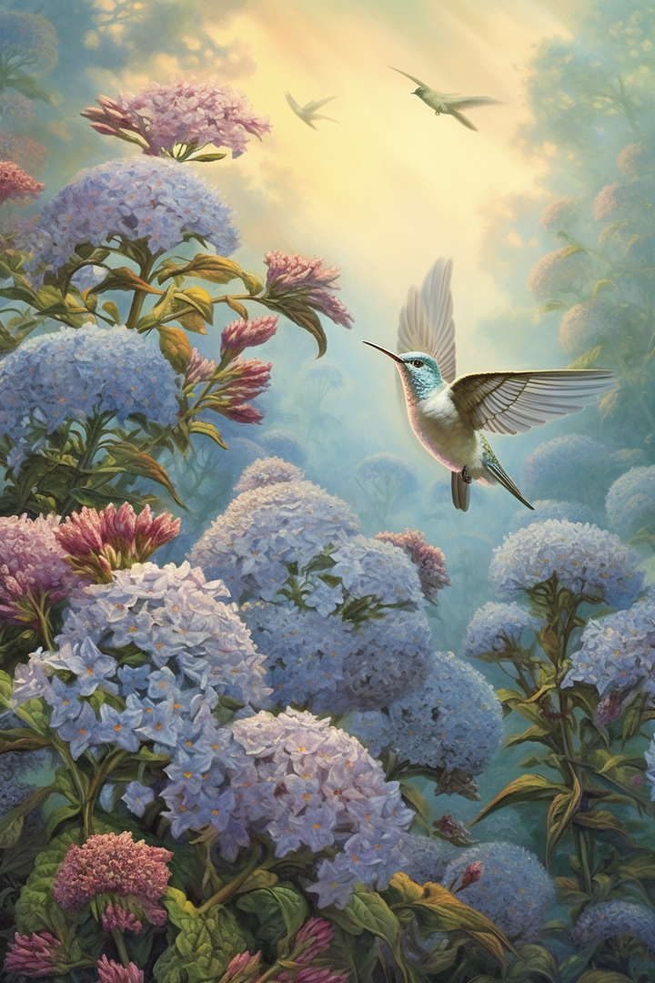 Hummingbird & Hydrangea Mystery Theme Set