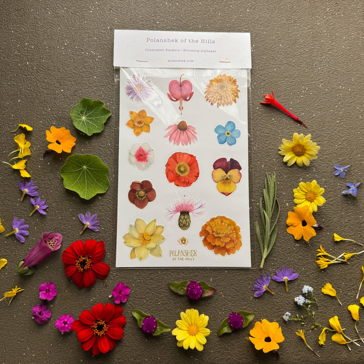 Blooming Alphabet Sticker Sheet Set