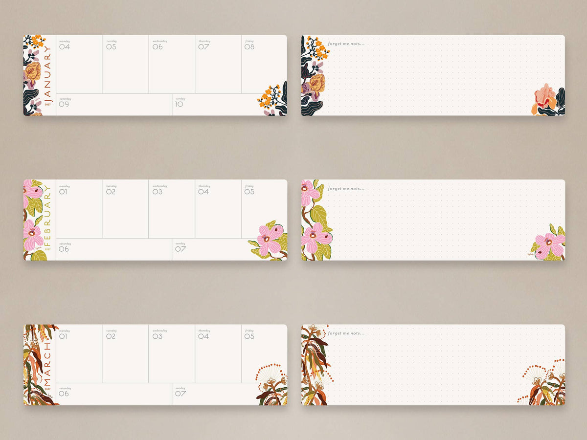 2027 Soft Days Ahead Weekly Desk Planner