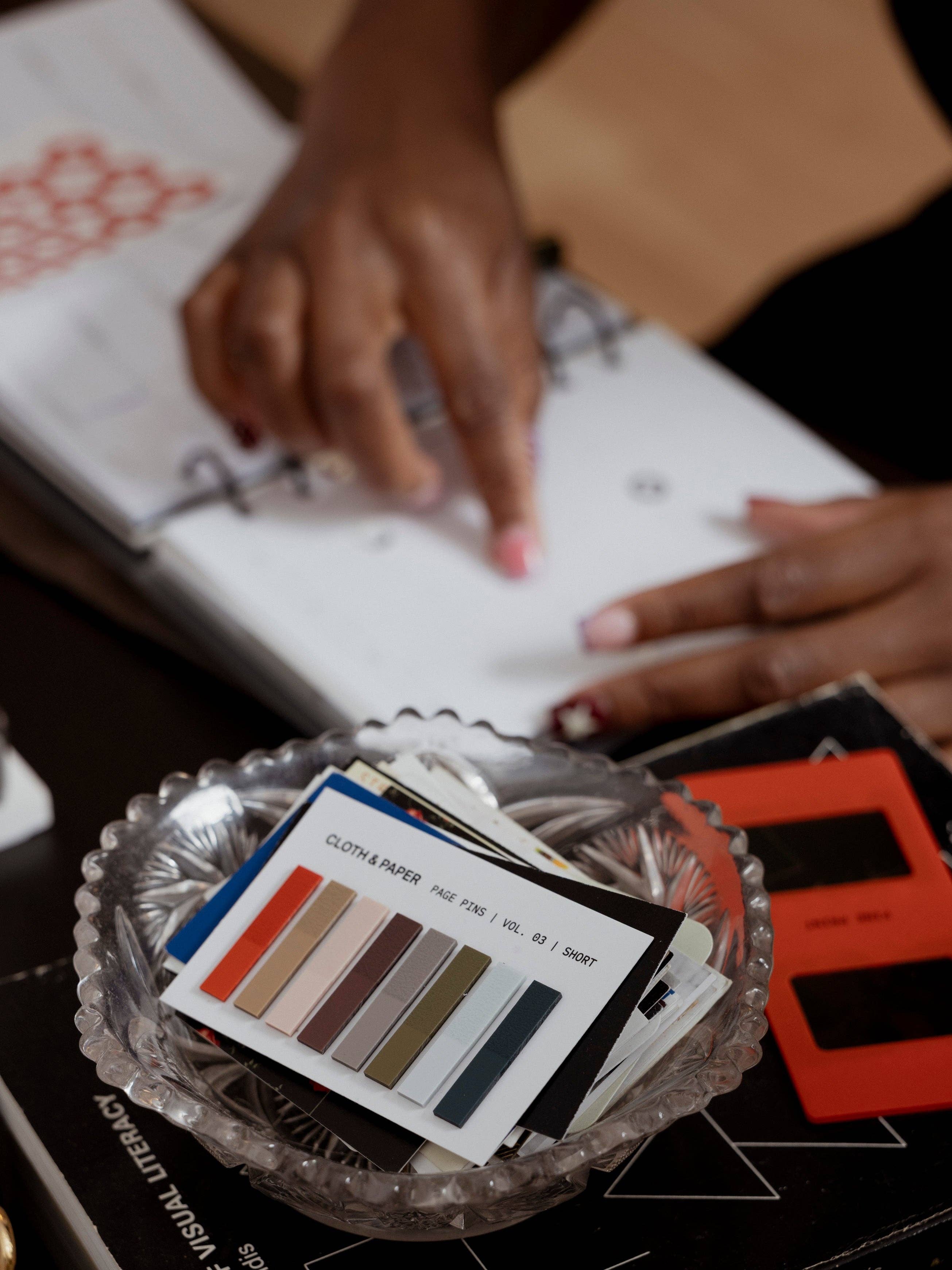 Transparent Page Pins - 8 Shades