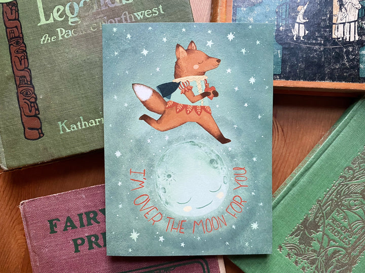 I'm Over The Moon For You Card