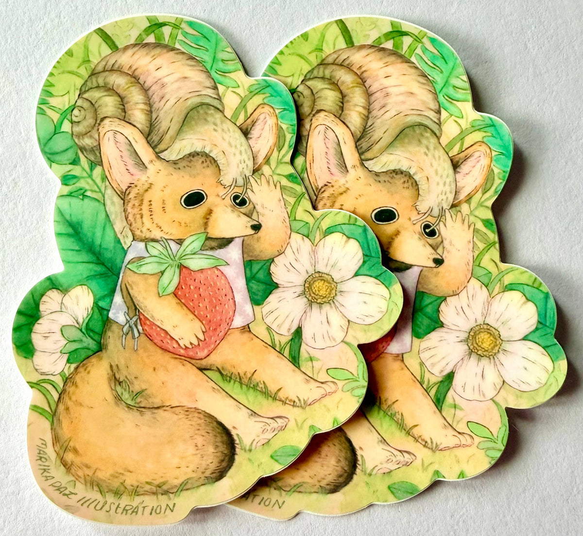 Snail and Fox Friends Sticker